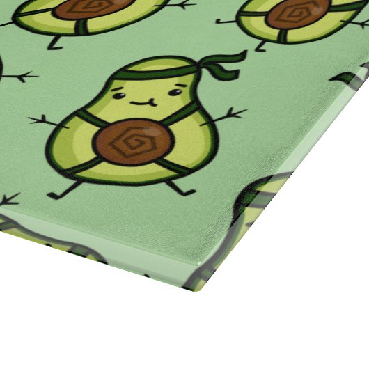 Ninja Avocado Pattern Schneidebrett (Ecke)