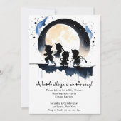 Ninja Baby Shower Einladung (Vorderseite)