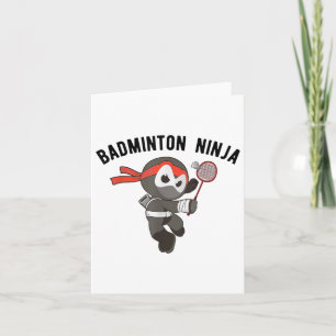 Ninja Badminton, Birdie Sport T-Shirt Bekleidung_1 Karte