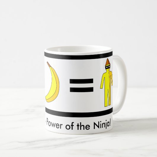 Ninja Bananen-Tasse Kaffeetasse (VorderseiteRechts)
