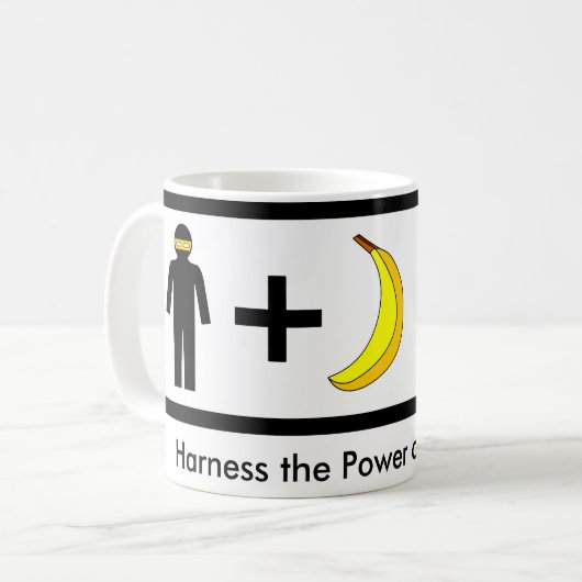 Ninja Bananen-Tasse Kaffeetasse (Vorderseite Links)