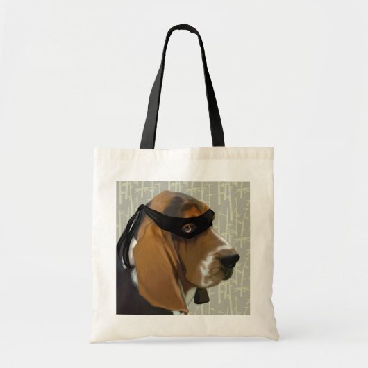 Ninja Basset Hound Dog Tragetasche (Vorne)