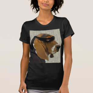 Ninja Basset Hound Hund T-Shirt