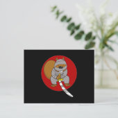 Ninja Beaver Postkarte (Stehend Vorderseite)
