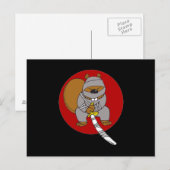 Ninja Beaver Postkarte (Vorne/Hinten)