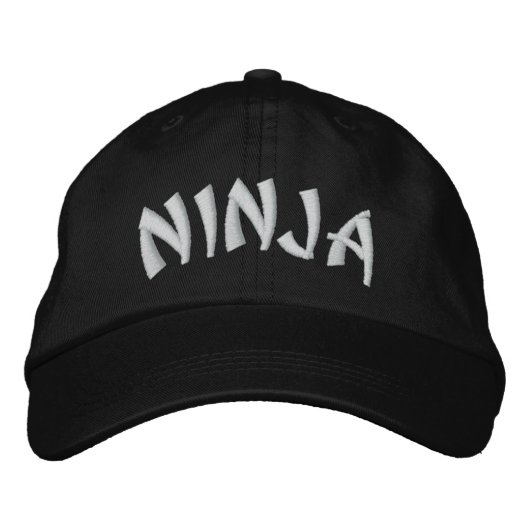 Ninja Bestickte Baseballkappe (Vorderseite)