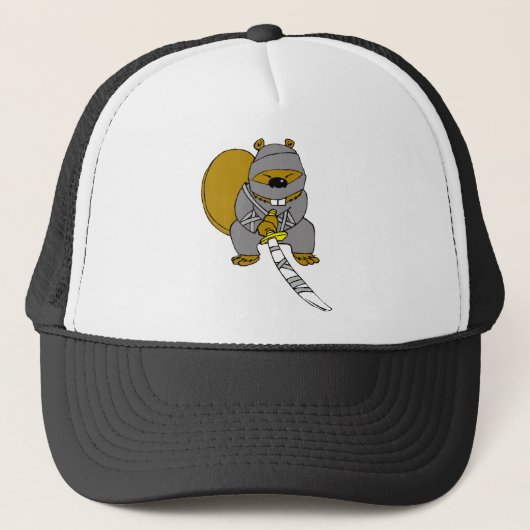 Ninja Biber Truckerkappe (Vorderseite)