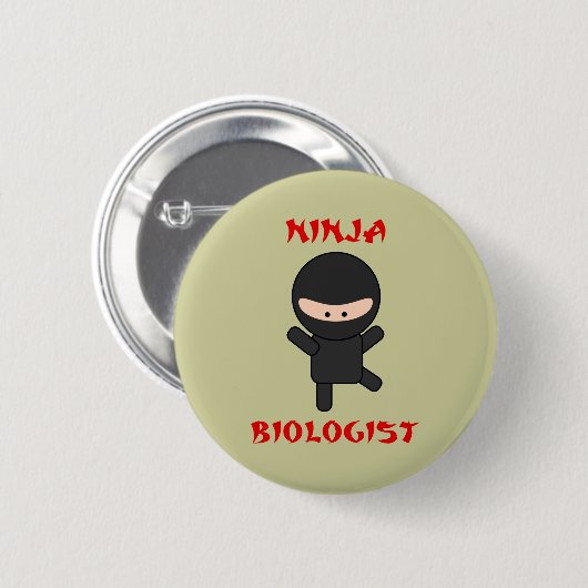 ninja Biologe Button (Vorne & Hinten)