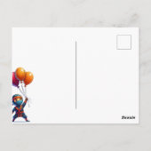 Ninja Birthday Celebration Card Postkarte (Rückseite)