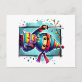 Ninja Birthday Celebration Card Postkarte (Vorderseite)