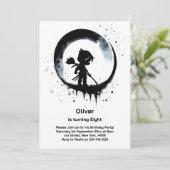 Ninja Birthday Einladung (Stehend Vorderseite)