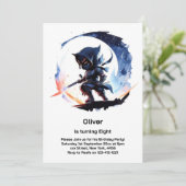 Ninja Birthday Einladung (Stehend Vorderseite)