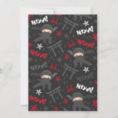 Ninja Birthday Einladung Karate Geburtstagsparty (Rückseite)