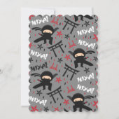 Ninja Birthday Einladung Karate Geburtstagsparty (Rückseite)