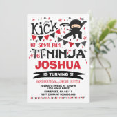 Ninja Birthday Einladung Karate Geburtstagsparty (Stehend Vorderseite)