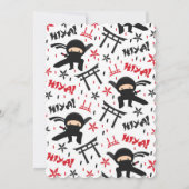 Ninja Birthday Einladung Karate Geburtstagsparty (Rückseite)