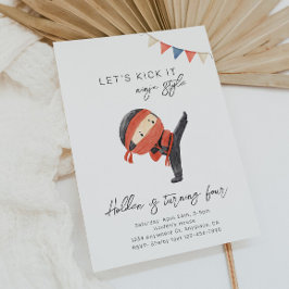 Ninja Birthday Einladung | Ninja-Party Einladung