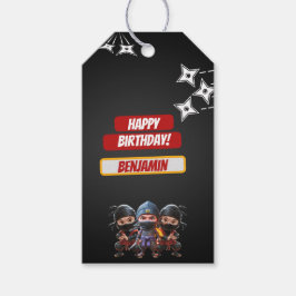 Ninja Birthday Geschenkanhänger