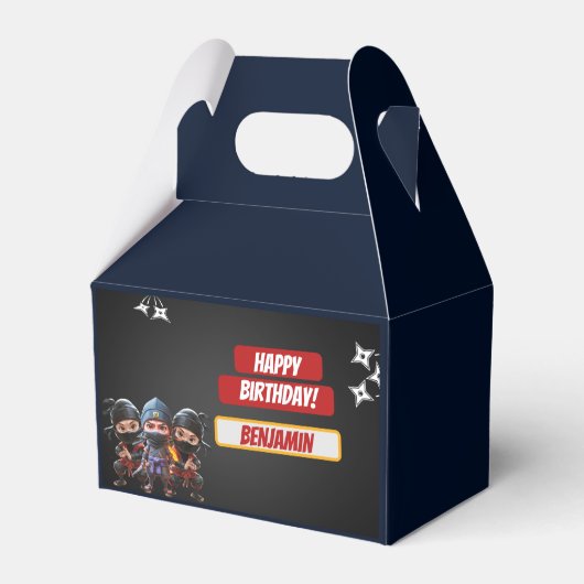 Ninja Birthday Geschenkschachtel (Rückseite)