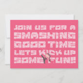 Ninja Birthday, Karate Martial Arts, haut sie auf Einladung (Rückseite)