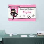 Ninja Birthday Party Banner Backdrop Girls (Messeveranstaltung)