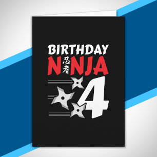 Ninja Birthday Party - Birthday Ninja 4 Karte