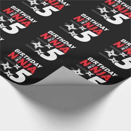 Ninja Birthday Party - Birthday Ninja 5 Geschenkpapier (Ecke)
