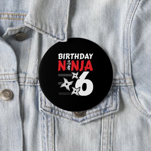 Ninja Birthday Party - Birthday Ninja 6 Button (Beispiel)