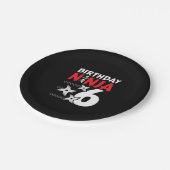 Ninja Birthday Party - Birthday Ninja 6 Pappteller (Schrägansicht)