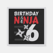 Ninja Birthday Party - Birthday Ninja 6 Serviette (Vorderseite)