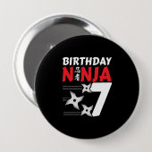 Ninja Birthday Party - Birthday Ninja 7 Button (Vorne & Hinten)
