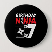 Ninja Birthday Party - Birthday Ninja 7 Button (Vorderseite)