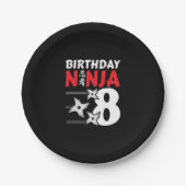 Ninja Birthday Party - Birthday Ninja 8 Pappteller (Vorderseite)
