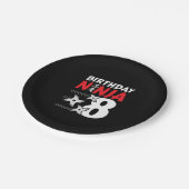 Ninja Birthday Party - Birthday Ninja 8 Pappteller (Schrägansicht)