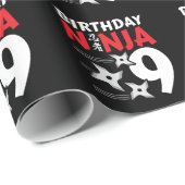 Ninja Birthday Party - Birthday Ninja 9 Geschenkpapier (Rolleneckpunkt)