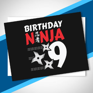 Ninja Birthday Party - Birthday Ninja 9 Postkarte