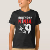 Ninja Birthday Party - Birthday Ninja 9 T-Shirt (Vorderseite)
