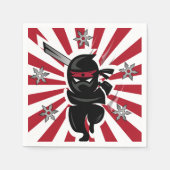 Ninja Birthday Party Dessert Napkins Serviette (Vorderseite)