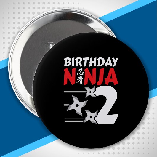 Ninja Birthday Party - Geburtstag Ninja 2 Button