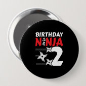 Ninja Birthday Party - Geburtstag Ninja 2 Button (Vorne & Hinten)