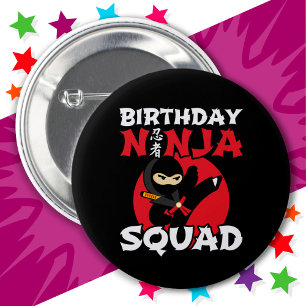 Ninja Birthday Party Thema Geburtstag Ninja Squad Button