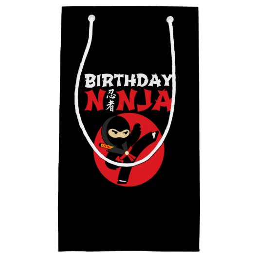 Ninja Birthday Party Theme - Birthday Ninja Design Kleine Geschenktüte (Vorderseite)