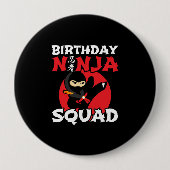 Ninja Birthday Party Theme - Birthday Ninja Squad Button (Vorderseite)
