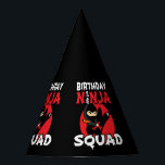 Ninja Birthday Party Theme - Birthday Ninja Squad Partyhütchen<br><div class="desc">This Birthday Ninja Squad design is perfect for a birthday ninja party for boys & girls who like ninjas, karate, taekwondo, judo or other forms of martial arts. This fun matching family design / matching squad design is a great birthday keepsake and party favor to always remember celebrating a ninja...</div>