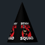 Ninja Birthday Party Theme - Birthday Ninja Squad Partyhütchen<br><div class="desc">This Birthday Ninja Squad design is perfect for a birthday ninja party for boys & girls who like ninjas, karate, taekwondo, judo or other forms of martial arts. This fun matching family design / matching squad design is a great birthday keepsake and party favor to always remember celebrating a ninja...</div>