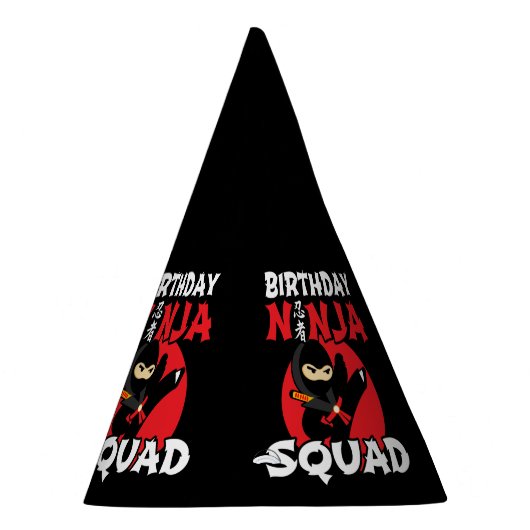 Ninja Birthday Party Theme - Birthday Ninja Squad Partyhütchen (Rechts)