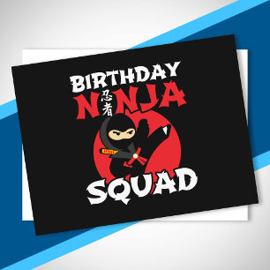 Ninja Birthday Party Theme - Birthday Ninja Squad Postkarte