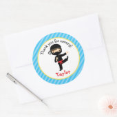 Ninja Birthday Stickers Personalisiert Boy Favorit (Umschlag)