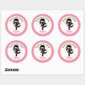 Ninja Birthday Stickers (Personalisierte Girl Gefa (Blatt)