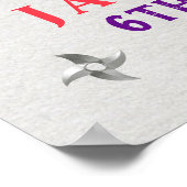 Ninja Birthday Welcome Sign Poster (Ecke)